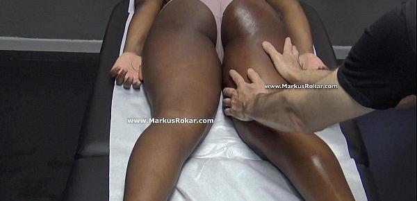  Sexy Black Wife Gets Full Body Sensual Massage